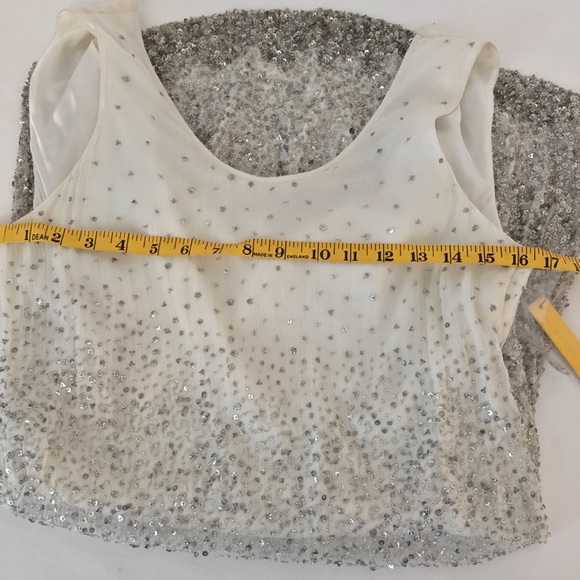 🎉HP🎉 NEW NWT Alice + Olivia Blaire Beaded Metallic Sequins Cocktail Dress SMALL - Picture 12 of 16